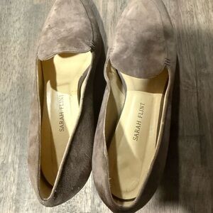 Sarah Flint Women's Taupe Suede Flats